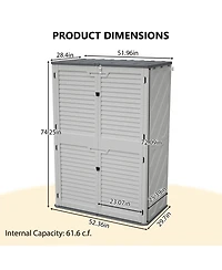 sumyeg Multi-Use Plastic Storage Cabinet with Dividers for Home, Office and Garage Organization
