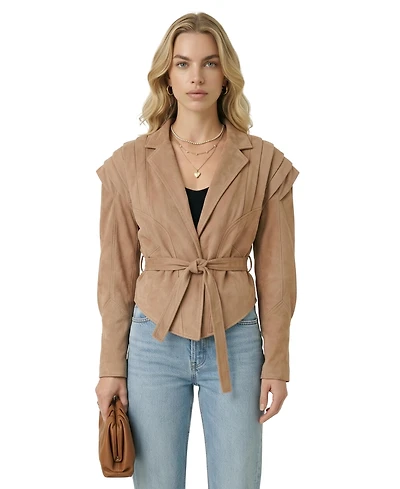 Modenaire Women's Structured Belted Jacket
