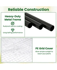 Gouun 5-Tier Portable Mini Greenhouse with Roll-Up Door