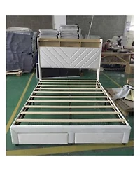 Homfan Bed With 2 Storage Drawers
