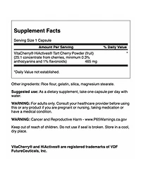 Swanson HiActives Tart Cherry 465 mg Joint Health, Mobility and Flexibility, Collagen and Connective Tissue Support, 60 Capsules