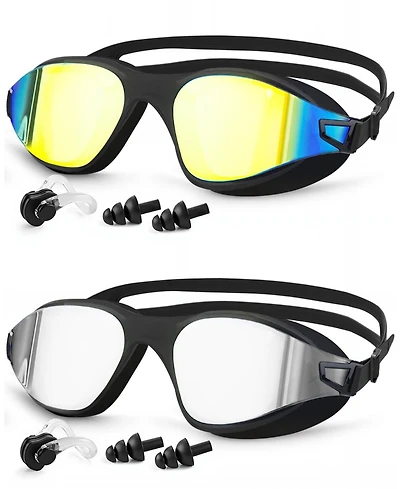 Gnuadz 2 piece Swimming Goggles Anti Fog Uv Protection Adult