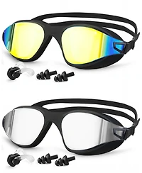 Gnuadz 2 piece Swimming Goggles Anti Fog Uv Protection Adult