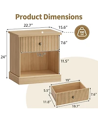 gaomon Adults 1-Drawer Nightstand Wood Organization