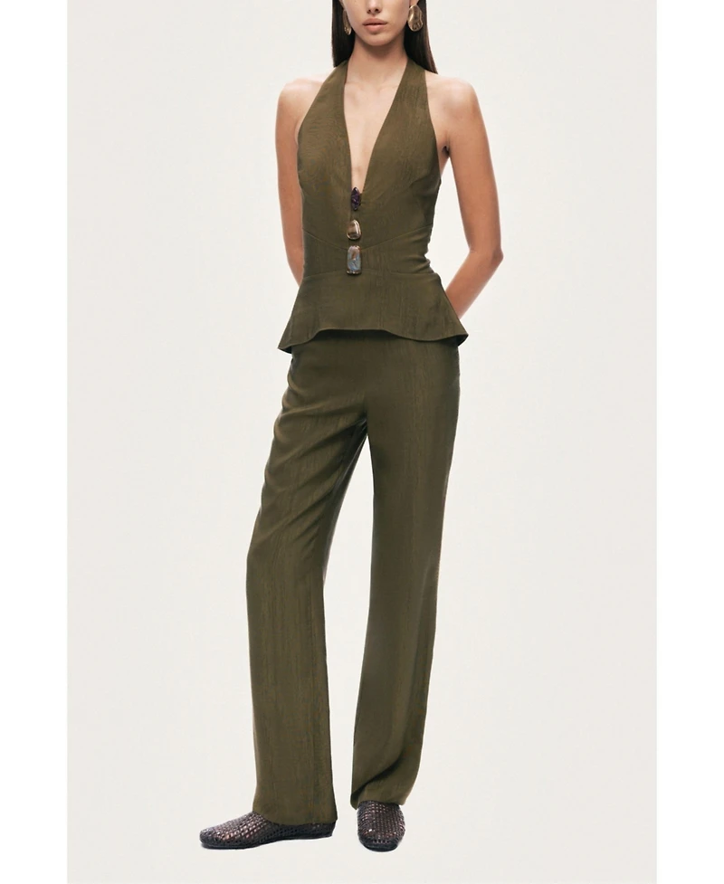 Nocturne Women's Straight-Leg Tailored Pants