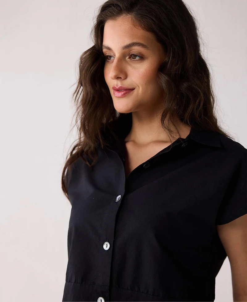 Reistor Women's Oversized Crop Shirt