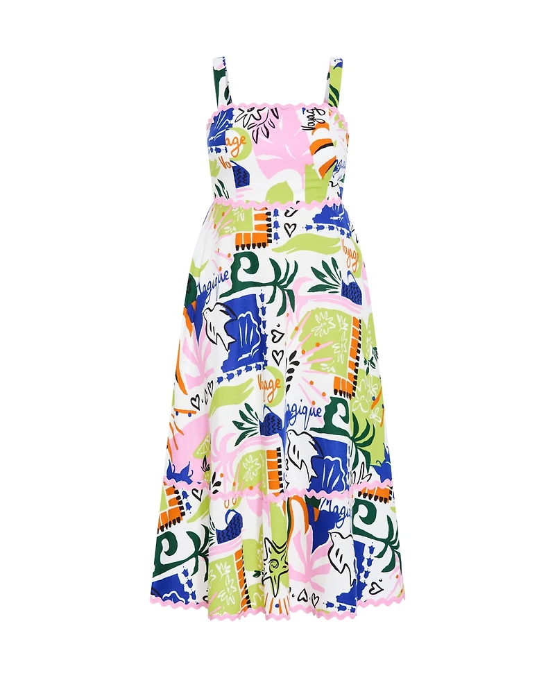 City Chic Women's Shani Print Maxi Dress