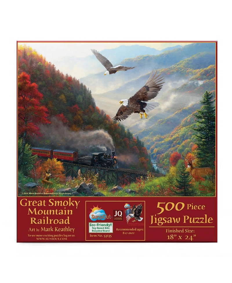 SunsOut Great Smoky Mountain Railroad 500 piece Jigsaw Puzzle for Adults
