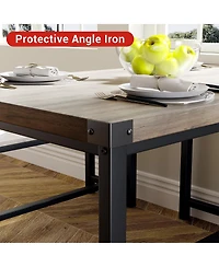 gaomon 3-Piece Mid-Century Modern Dining Set with 2 Benches
