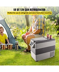 Mecale 58 Quart Portable Car Refrigerator Dual Zone 12V 24V for Camping