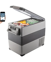 Mecale 58 Quart Portable Car Refrigerator Dual Zone 12V 24V for Camping