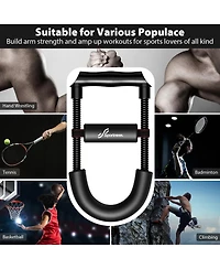 Sportneer Forearm Strengthener with Adjustable Tension Hand Developer Arm Grip Workout Strength Trainer for Home Gym Beginner