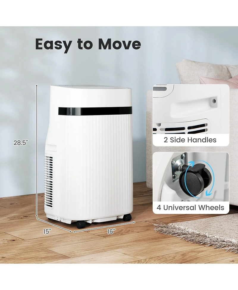 Mecale 12000 Btu Portable Air Conditioner Energy Saving for 550 Sq Ft