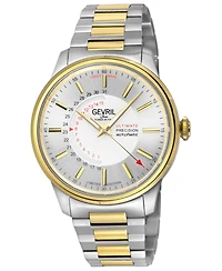 Gevril Men's Guggenheim Swiss Automatic Two tone Ipyg/Ss Bracelet Watch