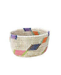 African Modern, Diagonal Diamond Nesting Storage Baskets, Set of 2