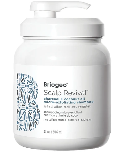 Briogeo Scalp Revival Charcoal + Coconut Oil Micro-Exfoliating Shampoo Jumbo, 32 oz.