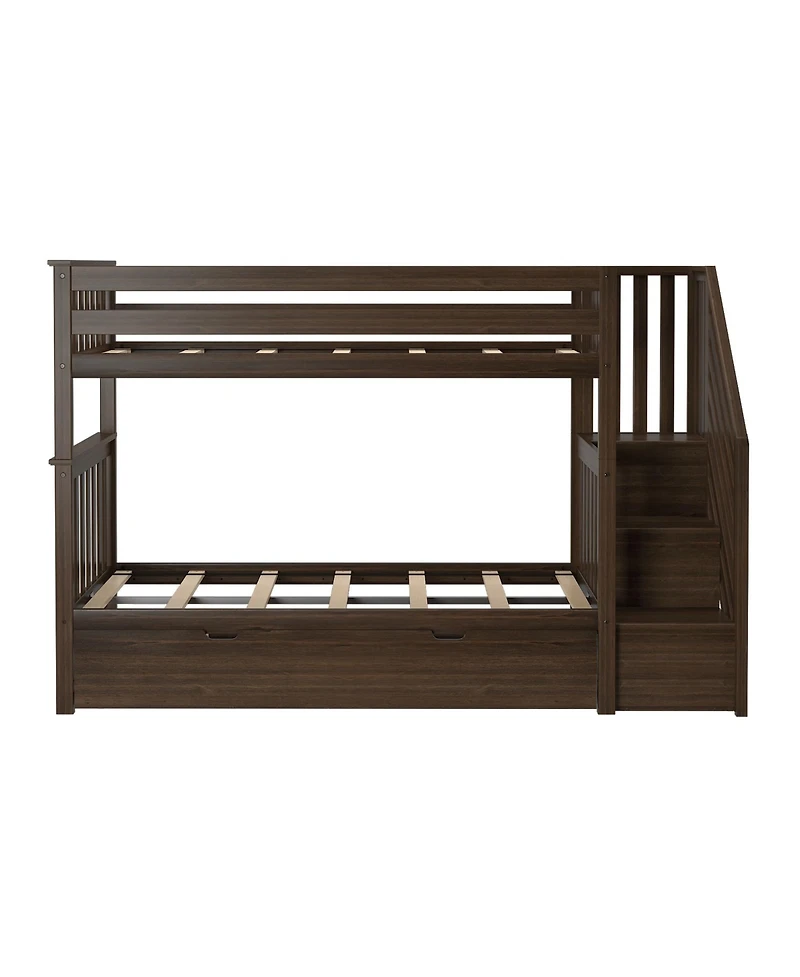 Max & Lily Twin over Staircase Bunk with Trundle