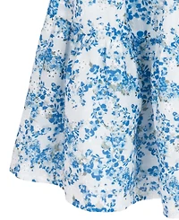 Rare Editions Girls 7-16 Printed Woven Eyelet Dress