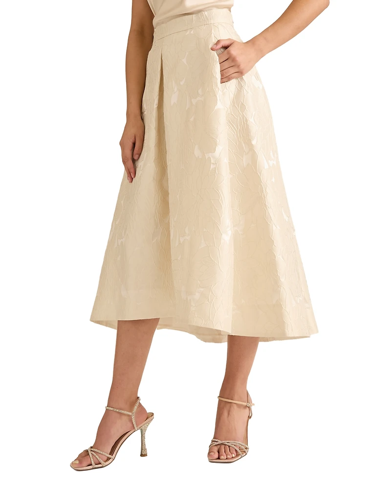 Muse Women's Pleated Organza A-Line Skirt