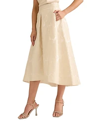 Muse Women's Pleated Organza A-Line Skirt