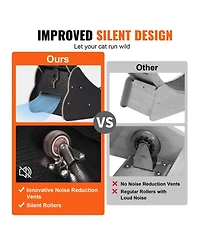 Cozito Cat Exercise Wheel 43 in Wooden Treadmill with Carpet