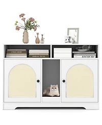 Cozito Cat Litter Box Enclosure 43 in Double Room with Sisall