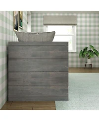 Max & Lily Solid Wood Modern Farmhouse Low Loft Bed, Bed Frame for Kids with 2 Bookcases