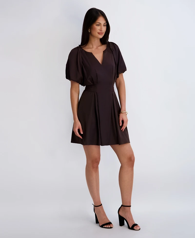 Kensie Women's Short-Sleeve V-Neck Dress