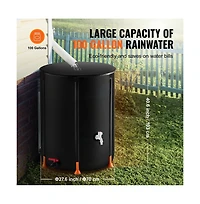 Sugift 100 Gallon Collapsible Rain Barrel Portable Pvc Water Tank