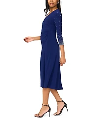 Msk Women's V-Neck Midi Dress