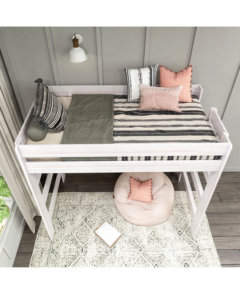 Max & Lily Farmhouse Twin over Full Bunk Bed with Storage Drawers