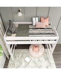 Max & Lily Farmhouse Twin over Full Bunk Bed with Storage Drawers