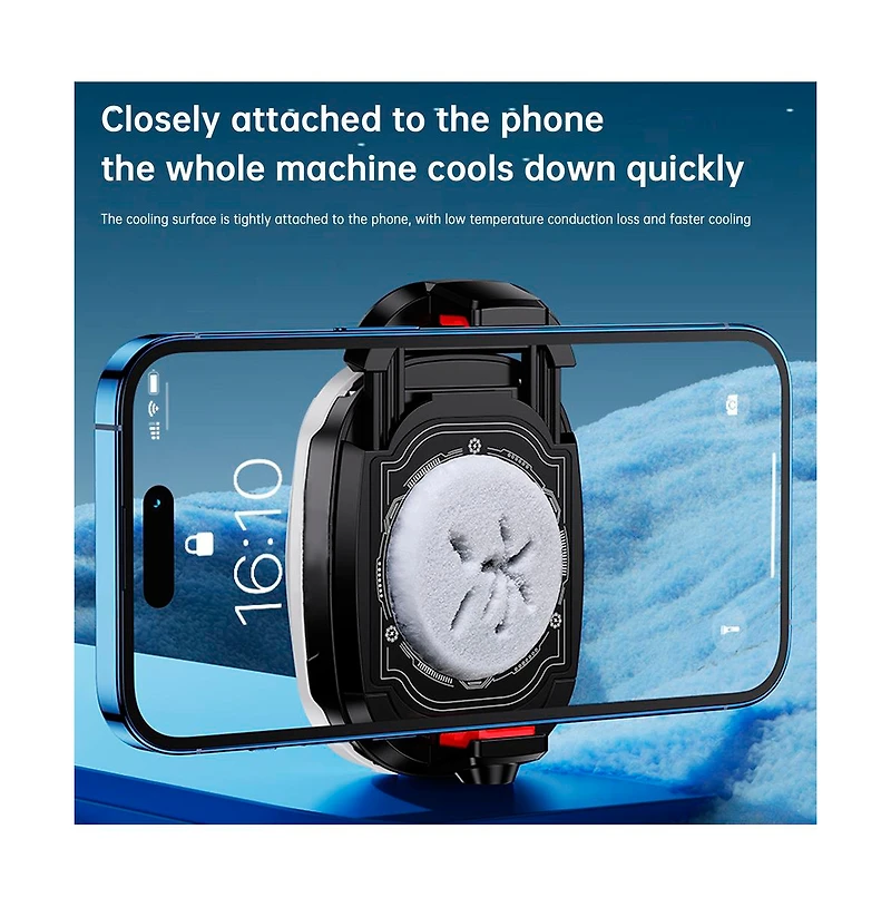 Artudatech Semiconductor Phone Cooler with 3-Speed Fan and Rgb Light
