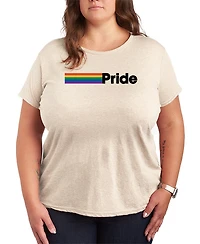 Hybrid Apparel Plus Instant Message Pride Rainbow Short-Sleeve Graphic T-Shirt