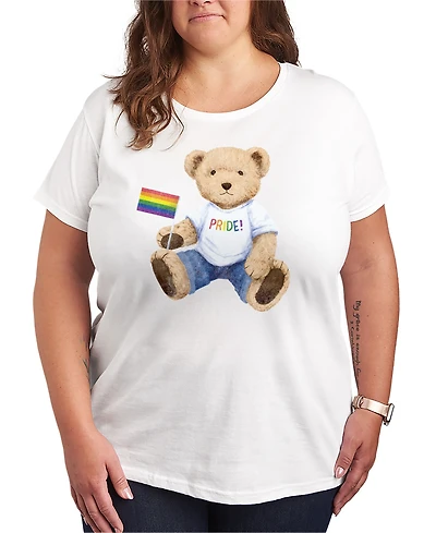 Hybrid Apparel Plus Instant Message Pride Teddy Bear Short-Sleeve Graphic T-Shirt
