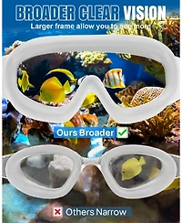 Gnuadz 2 Pack Swim Goggles Wide View Anti Fog Uv No Leaking Adult child