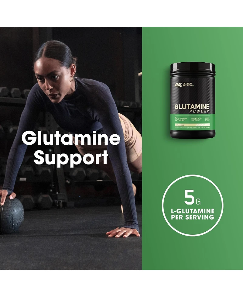 Optimum Nutrition L-Glutamine Muscle Recovery Powder, 1000 Gram, 194 Servings (Pack of 1)