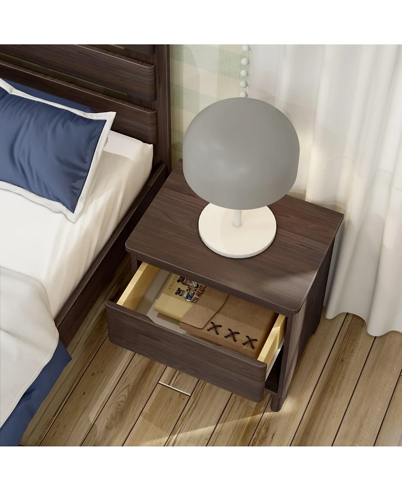 Max and Lily Solid Wood Farmhouse 1 Drawer Nightstand