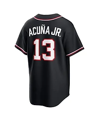 Nike Men's Ronald Acuna Jr. Black Atlanta Braves 2026 Replica Fashion Jersey