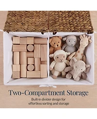 Best Choice Products Large Storage Basket w/ Separate Lid, Washable Sectioned Liner Bag