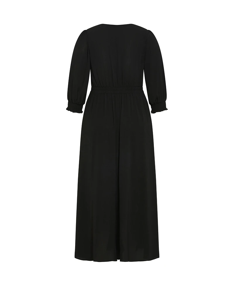 City Chic Women's Jolene V Neck Maxi Dress