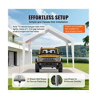 Sugift 10 x 20 ft Carport Replacement Canopy Cover Heavy Duty Waterproof Uv Protected Top Tarp