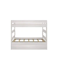 Max and Lily Solid Wood Modern Farmhouse Twin over Twin Bunk Bed with Trundle