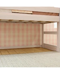 Max and Lily Farmhouse Twin Low Loft Bed, White Wash