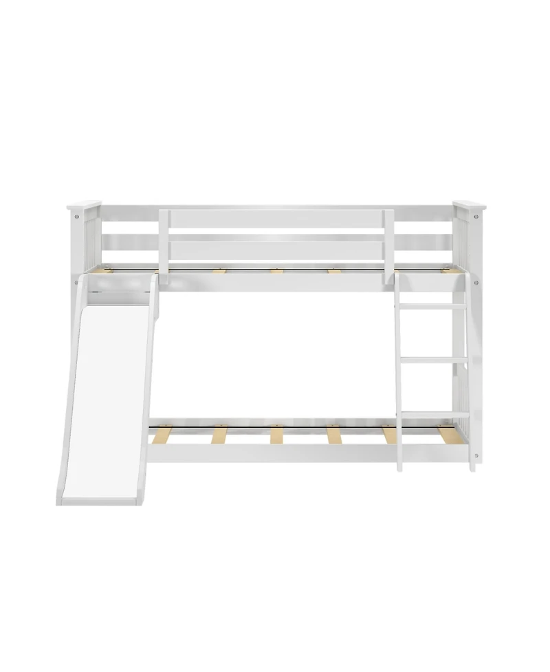 Max and LilyLow Bunk With Easy Slide Gold Princess Curtain, Clay