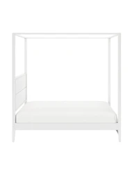 Max and Lilly Haven Canopy Bed with Square Post Wood Headboard (Full), Blonde