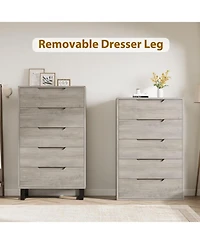 gaomon 5-Drawer Dresser for Bedroom, 50" Tall Freestanding Vertical Wooden Chest Storage