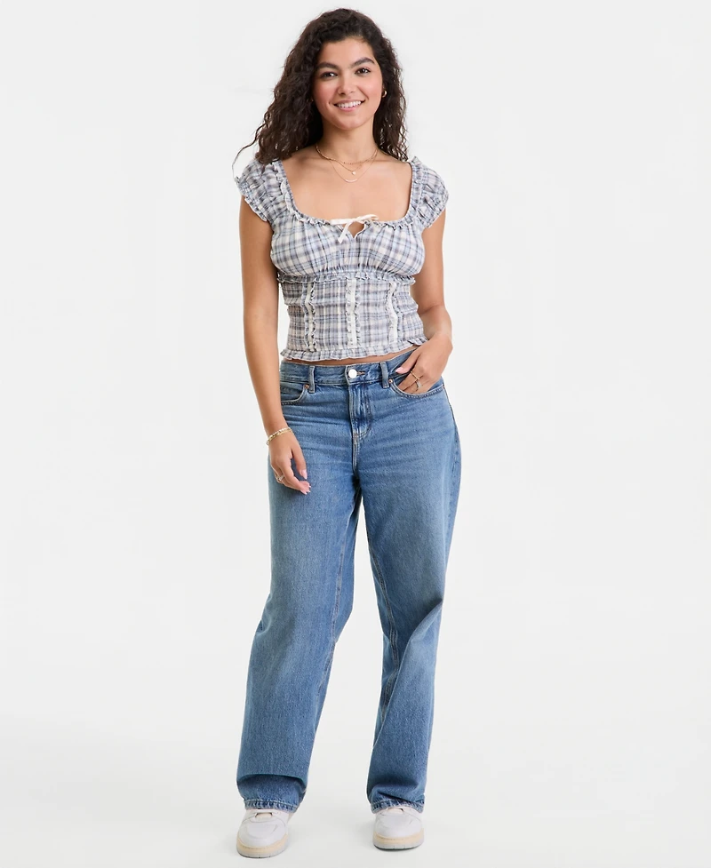 Self Esteem Juniors' Tie-Front Cropped Top