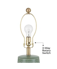 360 Lighting Kerry 28 1/2" High Green Stripes Ceramic Table Lamp with Dimmer
