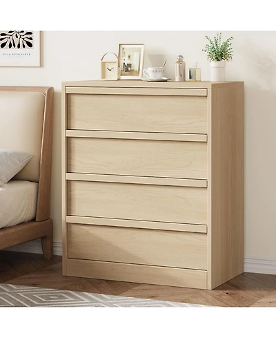 gaomon 4 Drawer Dresser for Bedroom, Nightstand Chest of Drawers with Large Storage, Organizer Bedside Table